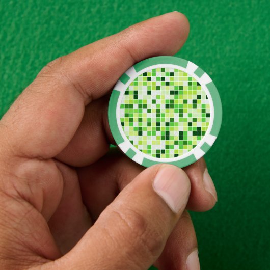 Pool Tegels, Groene Mozaïek Tegels, Geometrisch Pa Poker Chips (Hand)