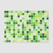 Pool Tegels, Groene Mozaïek Tegels, Geometrisch Pa Tissuepapier (Voorkant)