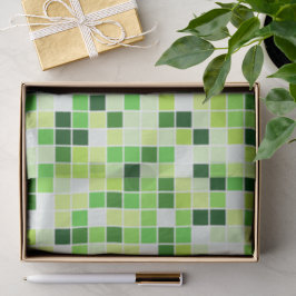 Pool Tegels, Groene Mozaïek Tegels, Geometrisch Pa Tissuepapier