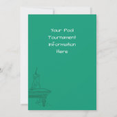 Pool Tournament Billiards Competition Pool Tables Kaart (Achterkant)