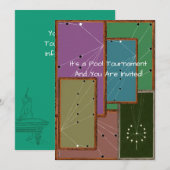 Pool Tournament Billiards Competition Pool Tables Kaart (Voorkant / Achterkant)