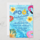 Pool Tropical Water Summer Bachelorette Kaart (Voorkant)