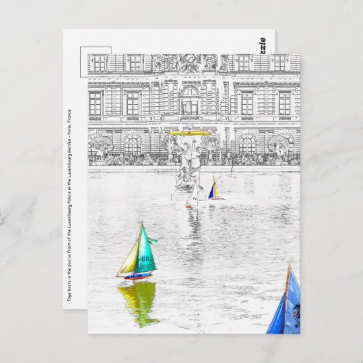 Pool van de Luxemburgse tuin - Parijs Briefkaart (Voorkant / Achterkant)