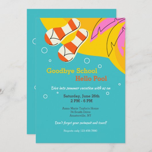 Pool van de waterpartij kaart (Voorkant / Achterkant)