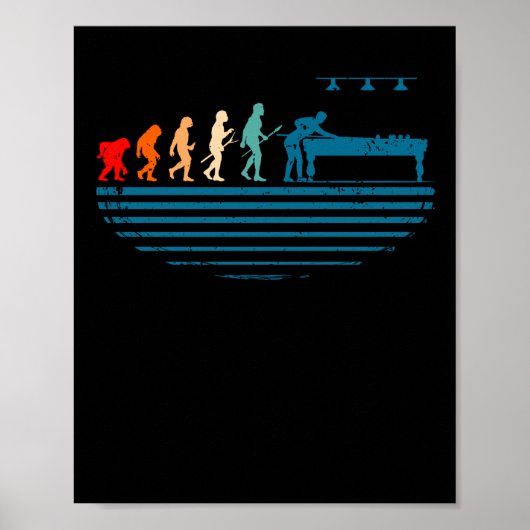 Pool van Man Billiards Player 8 Ball Cue Billiards Poster (Voorkant)