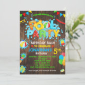 Pool Verjaardag Party Rubber Eend Primaire Kleur H Kaart (Staand voorkant)