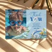 Pool verjaardagsfeestfoto dank u kaart