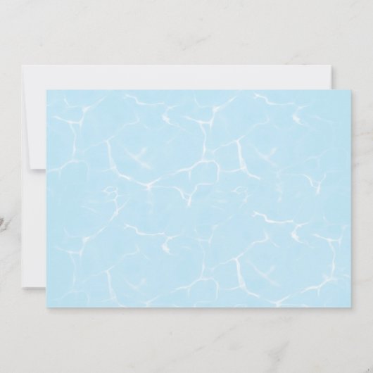 Pool verjaardagsfeestfoto dank u kaart (Achterkant)