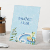 Pool verjaardagsfeestje Custom Reclamebord Met Voetstuk (Insitu)