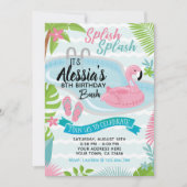 Pool Verjaardagsfeestuitnodiging Kaart (Voorkant)