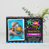 Pool verjaardagsuitnodiging Pool party-uitnodiging Kaart (Staand voorkant)