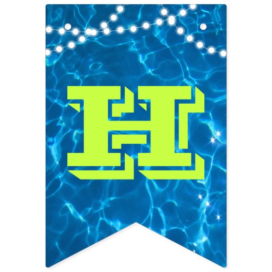 Pool verlicht groen All Ocassion Custom Banner (Tweede vlag)