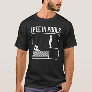 Pool voor mannen Vrouwelijke zwembad Sport T-shirt