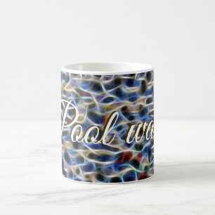 Pool water a art concept van Glitch2 Design Koffiemok