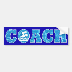 Pool Water COACH-Bumpersticker voor zwembussen Bumpersticker