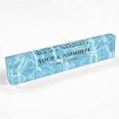 Pool Water Desk Name plate Naambordje