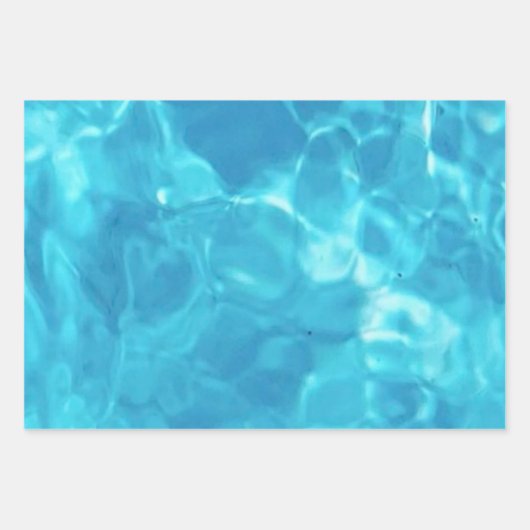 Pool Water Fun | Blauw | Inpakpapier Vel (Voorkant 3)