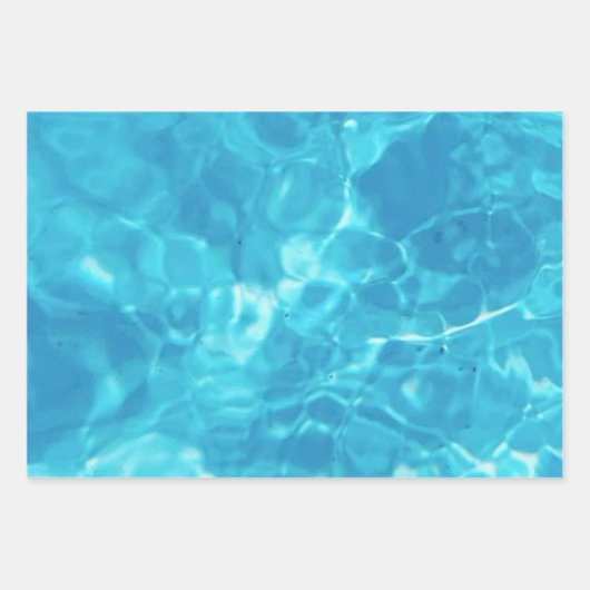 Pool Water Fun | Blauw | Inpakpapier Vel (Voorkant)