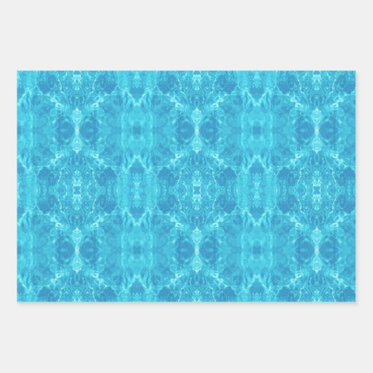 Pool Water Fun | Blauw | Spiegelen | Inpakpapier Vel (Voorkant 3)