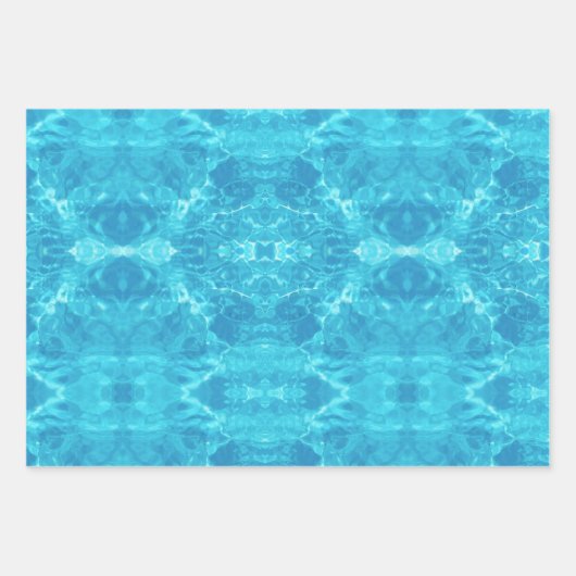 Pool Water Fun | Blauw | Spiegelen | Inpakpapier Vel (Voorkant)