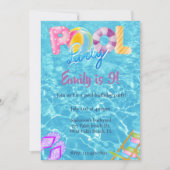 Pool Water kleurful Pool Summer Birthday Kaart (Voorkant)