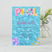 Pool Water kleurful Pool Summer Birthday Kaart (Staand voorkant)