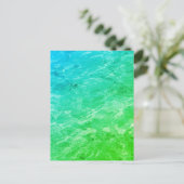 Pool Water Patterns Neon Green Art Abstract Trendy Briefkaart (Staand voorkant)