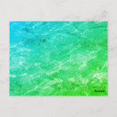 Pool Water Patterns Neon Green Art Abstract Trendy Briefkaart (Achterkant)