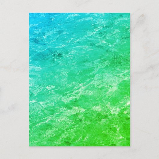 Pool Water Patterns Neon Green Art Abstract Trendy Briefkaart (Voorkant)