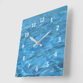 Pool Waters Wall Clock Vierkante Klok (Hoek)