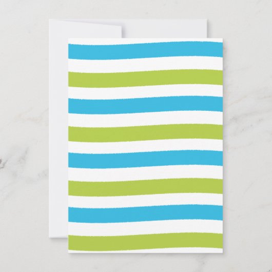 Pool Waterslide Birthday Party Kaart (Achterkant)