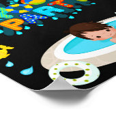 Pool-welkomfeestbord Jongen strandplein Poster (Hoek)