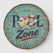 Pool Zone Vintage Poolside Beach House Grote Klok (Voorkant)