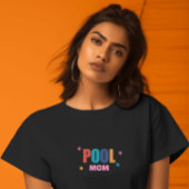 Pool zwemmen zomertypografie zwarte moeder T-Shirt