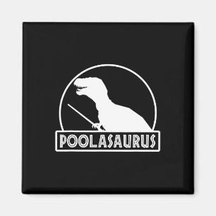 Poolasaurus Biljart Speler Dinosaur Snooker Acht Magneet