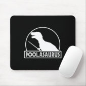 Poolasaurus Biljart Speler Dinosaurus Snooker Acht Muismat (Met muis)