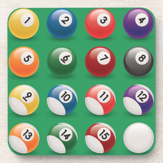 poolballen onderzetter (Voorkant)