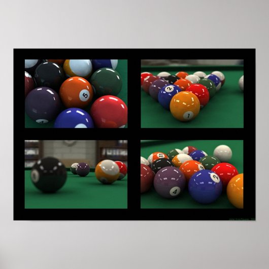 poolballen poster (Voorkant)