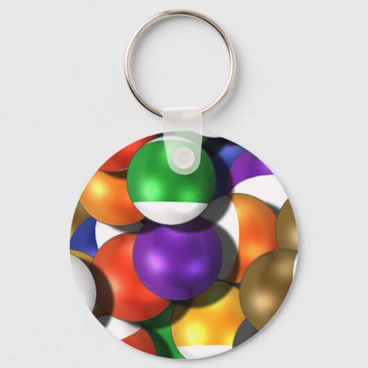 poolballen sleutelhanger (Voorkant)