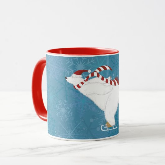 Poolbear Ijsbaan Mok Winter (Voorkant links)