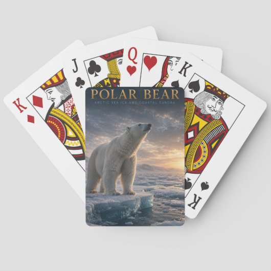 Poolbeer Arctisch Zee-ijs DIEREN Pokerkaarten (Achterkant)