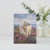 Poolbeer Arctische Toendra Wilde Bloem Briefkaart (Staand voorkant)