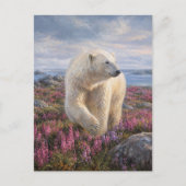 Poolbeer Arctische Toendra Wilde Bloem Briefkaart (Voorkant)