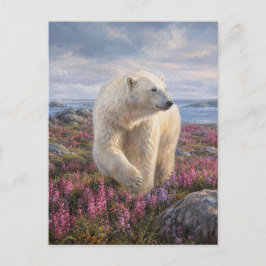 Poolbeer Arctische Toendra Wilde Bloem Briefkaart