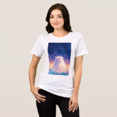 Poolbeer Bloemenwereld Tri-Blend Shirt (Voorkant volledig)