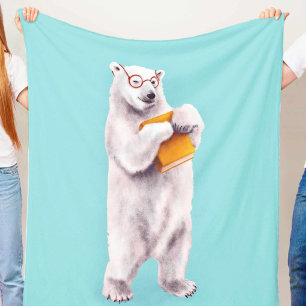 Poolbeer Boekliefhebber Nerdy Fleece Deken
