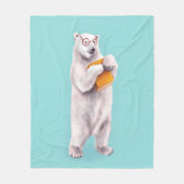 Poolbeer Boekliefhebber Nerdy Fleece Deken (Voorkant)