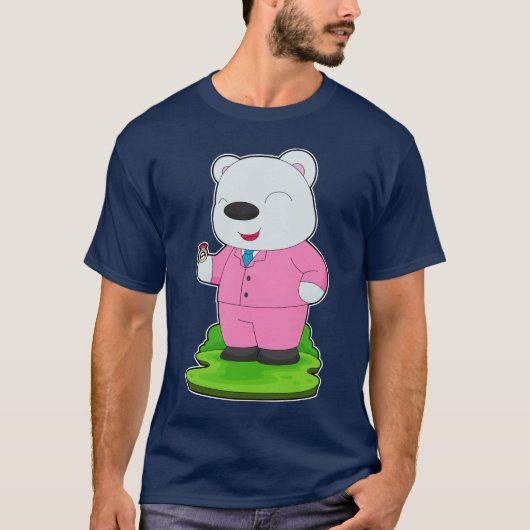 Poolbeer Bruidegom Trouwring Huwelijk T-shirt (Voorkant)