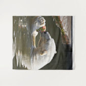 Poolbeer die fruit eet landschap wandkleed (Voorkant (horizontaal))