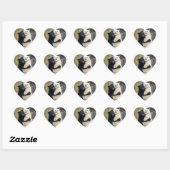 Poolbeer en zwarte beer knuffelen hart sticker (Vel)